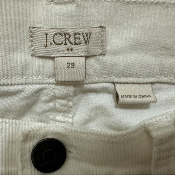 J. Crew | EUC Women’s White Corduroy Pants | Size 29 | Slim Straight Fit - Picture 5 of 10